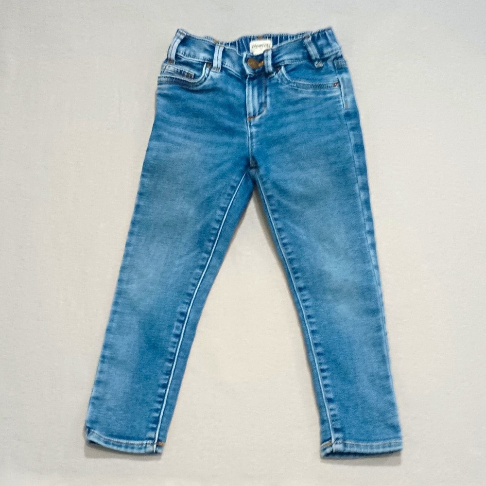 Crewcuts Girls Size 5 Blue Light Wash Denim Skinny Jeans Slim Elastic Waist